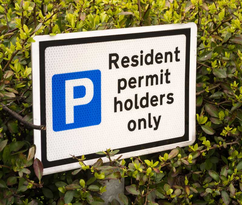 Parking Permit Sticker Signage