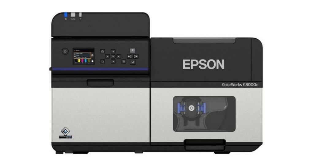 A black and grey Epson Colourworks printer