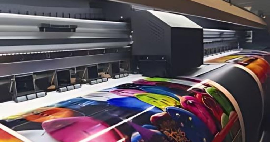 A printer during a printing process